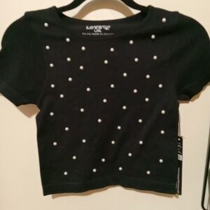 Love Kids Black Pearl Embellished Top